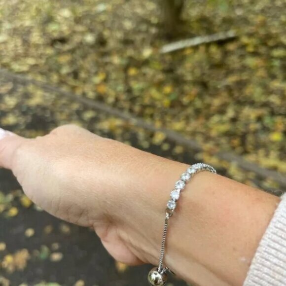 925 Sterling Silver Tennis Bracelet - Picture 3 of 5